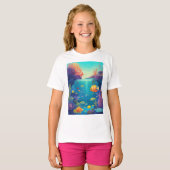 T-shirt "Ocean Ballet : Fish in Motion" (Devant entier)