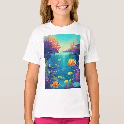 T-shirt "Ocean Ballet : Fish in Motion" (Devant)