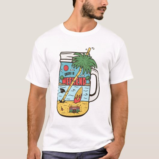 T-shirt Ocean Beach Jar (Devant)