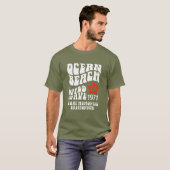 T-shirt Ocean Beach Wild Wave 1971 Tee – Retro Surf Style (Devant entier)