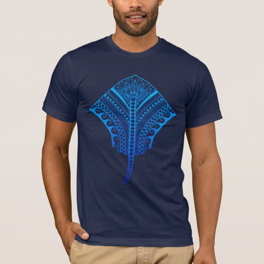 T-shirt ocean_blue_sting_ray (Devant)