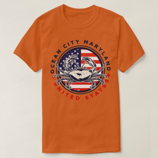 T-shirt Ocean City Maryland États-Unis (Design devant)