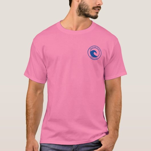 T-shirt Ocean City MD Blue Ocean Wave Circle Design (Devant)