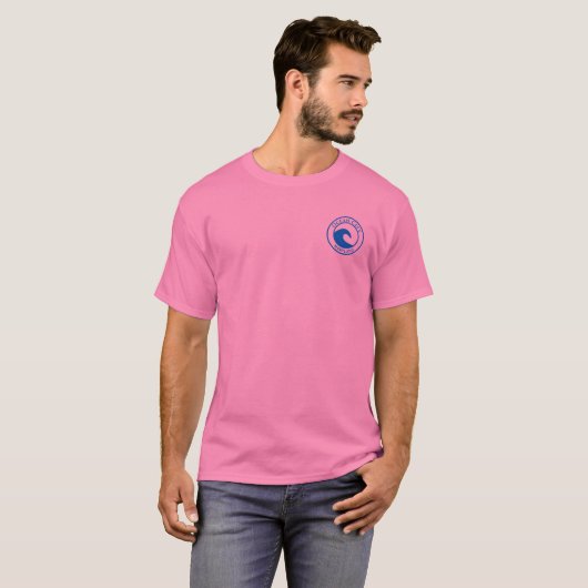 T-shirt Ocean City MD Blue Ocean Wave Circle Design (Devant entier)