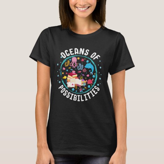 T-shirt Ocean Creatures Summer Reading Possibilities Libra (Devant)