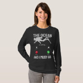 T-shirt Ocean  Ocean is Calling & I Must Go  Scuba Diver   (Devant entier)