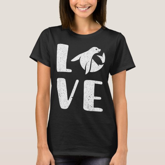 T-shirt Ocean Puppy Seal Lover Valentines Day Gift Sea Lio (Devant)