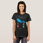 T-shirt Ocean ruft Mobile Call Diver natation (Devant entier)