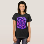 T-shirt Ocean Spiral Psychedelic Shell Vortex Art | Violet (Devant entier)