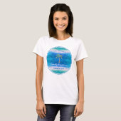 T-shirt Océan tropical Palm Tree Summer Vacances en famill (Devant entier)