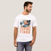 T-shirt Ocean Vibes Retro Wave Sunset (Devant entier)