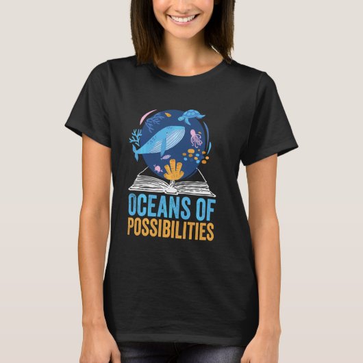 T-shirt Océans Des Possibilités Lecture Été 2022 Bibliothè (Devant)