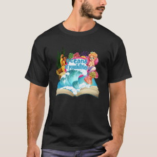 T-shirt Océans Des Possibilités Mermaid Été Lecture Boo