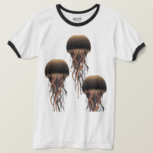 T-Shirt Ocean's Grace : Jellyfish Minimalist Tee (Design devant)