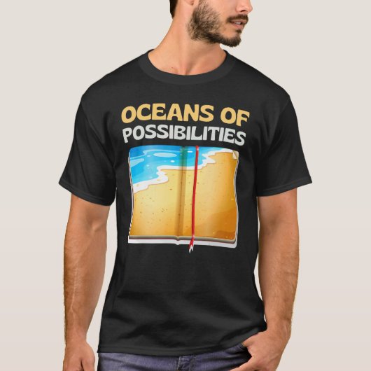 T-shirt Oceans of Possibilités Lecture Livres Bibl (Devant)