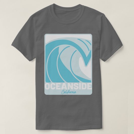 T-shirt Oceanside Beach California Atlantic Ocean FL Crash (Design devant)