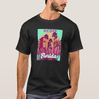 T-shirt Ocoee FL Florida vintage rétro océan scène plage p
