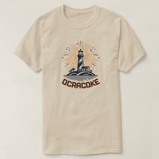 T-shirt Ocracoke North Carolina Lighthouse Sunrise (Design devant)