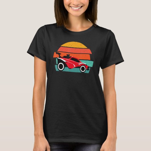 T-shirt Octane Rocket Soccer Retro Sunset Distressed Graph (Devant)