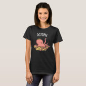 T-shirt Octo-pie Funny Octopus Pie Pun Pie Dark BG (Devant entier)