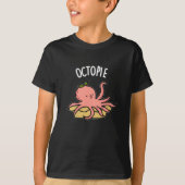 T-shirt Octo-pie Funny Octopus Pie Pun Pie Dark BG (Devant)