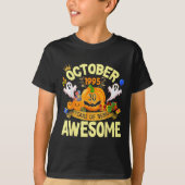 T-shirt October 1995 30 Years Of Being Awesome Funny Hallo (Devant)