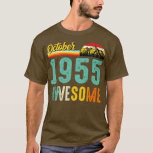 T-shirt Octobre 1955 Cadeau Anniversaire Vintage Octobre 1