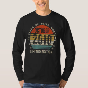 T-shirt Octobre 2010 12 Ans Homme Garçon Vintage 12ème Bir