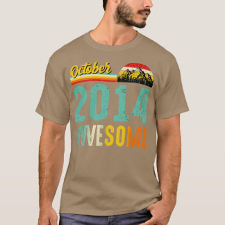 T-shirt Octobre 2014 Birthday Gift Shirt Vintage Octobre 2