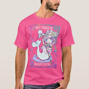 T-SHIRT OCTOBRE ANNIVERSAIRE OPAL MERMAID