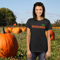 Octobre féminin mignon Momster Halloween noir