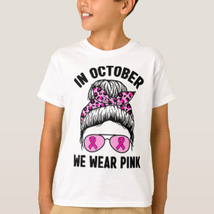 T-shirt Octobre Nous Portons Pink Ribbon Prix du cancer du