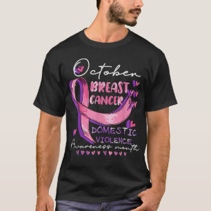 T-shirt Octobre Prix de la violence domestique et du cance