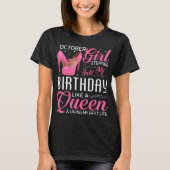 T-shirt Octobre Une Fille Entrant Dans Mon Anniversaire (Devant)