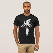 T-shirt OCTOBRELLA : BLANC sur la série de noir (Devant entier)