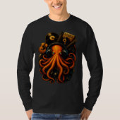 T-shirt OctoGlow – Octopus Vintage Steampunk Manches Longu (Devant)