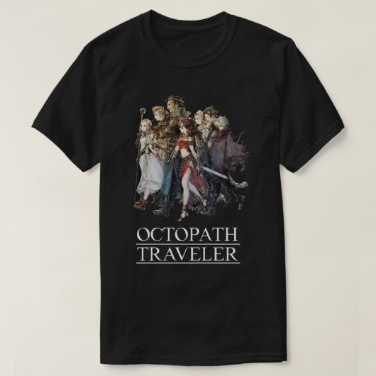 T-shirt Octopath Traveler®  Travelers Logo [w White Text]  (Design devant)