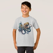 T-shirt Octopus aquarelle (Devant entier)
