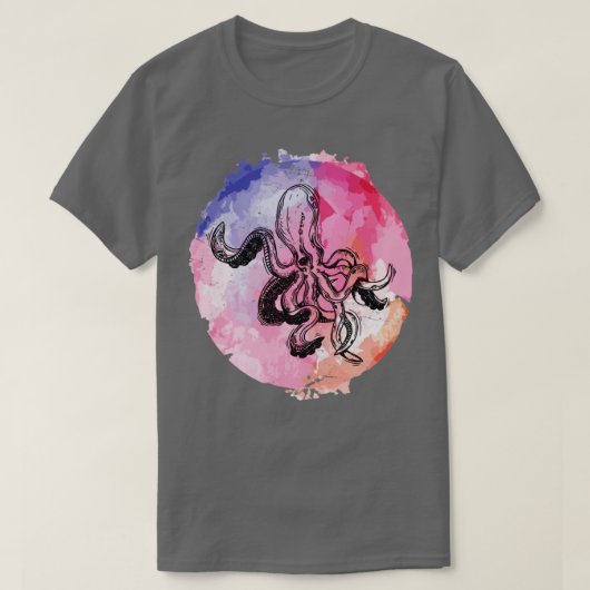 T-shirt Octopus aquarelle (Design devant)