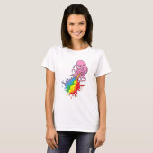 T-shirt Octopus avec arc-en-ciel (Devant entier)