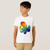 T-shirt Octopus avec arc-en-ciel (Devant entier)