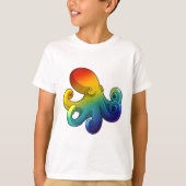 T-shirt Octopus avec arc-en-ciel (Devant)