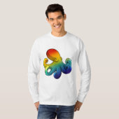 T-shirt Octopus avec arc-en-ciel (Devant entier)