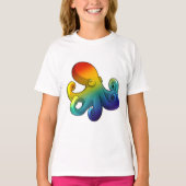 T-shirt Octopus avec arc-en-ciel (Devant)