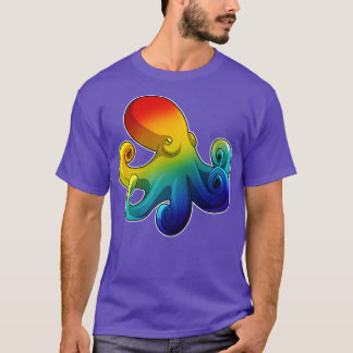 T-shirt Octopus avec arc-en-ciel 2