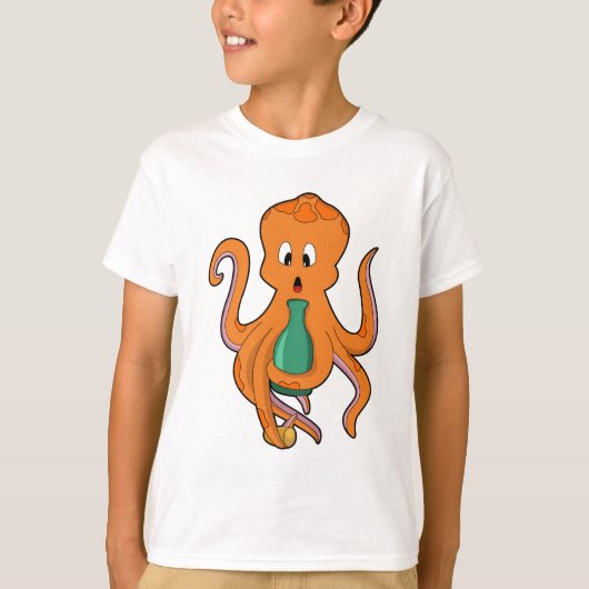 T-shirt Octopus avec bouteille.PNG (Devant)