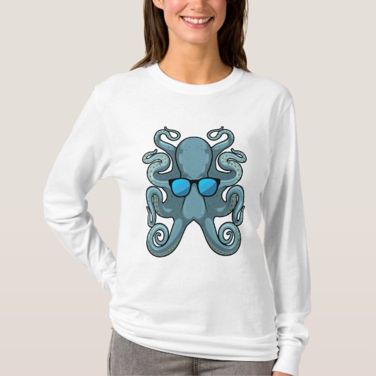 T-shirt Octopus avec lunettes de soleil (Devant)