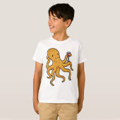 T-shirt Octopus avec verre de jus (Devant entier)