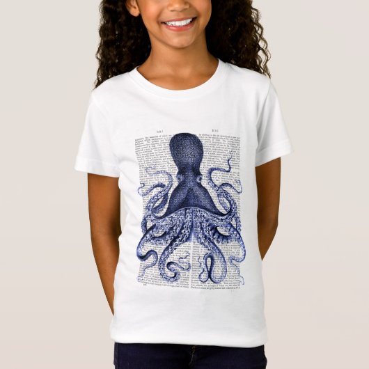 T-Shirt Octopus bleu (Devant)