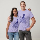 T-shirt Octopus bleu 5 (Unisexe)